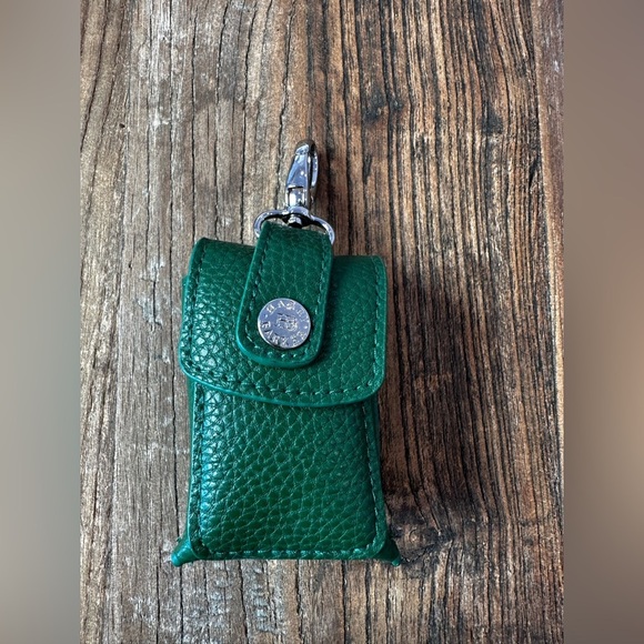 Other - Stylish Green Leather Dog Leash Pouch Dog Poop Pickup Bags Holder